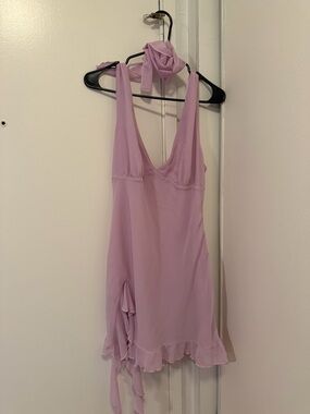 Princess Polly Varney Frill Mini Dress Lilac